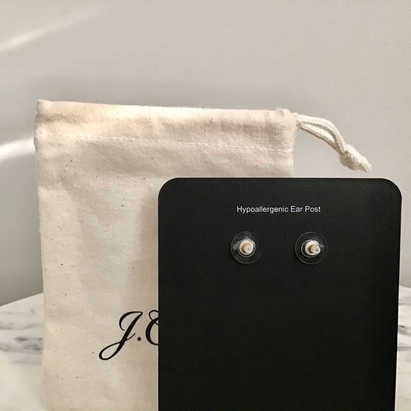 J.Crew Crystal and Pearl Drop Earrings NWT - Picture 7 of 9